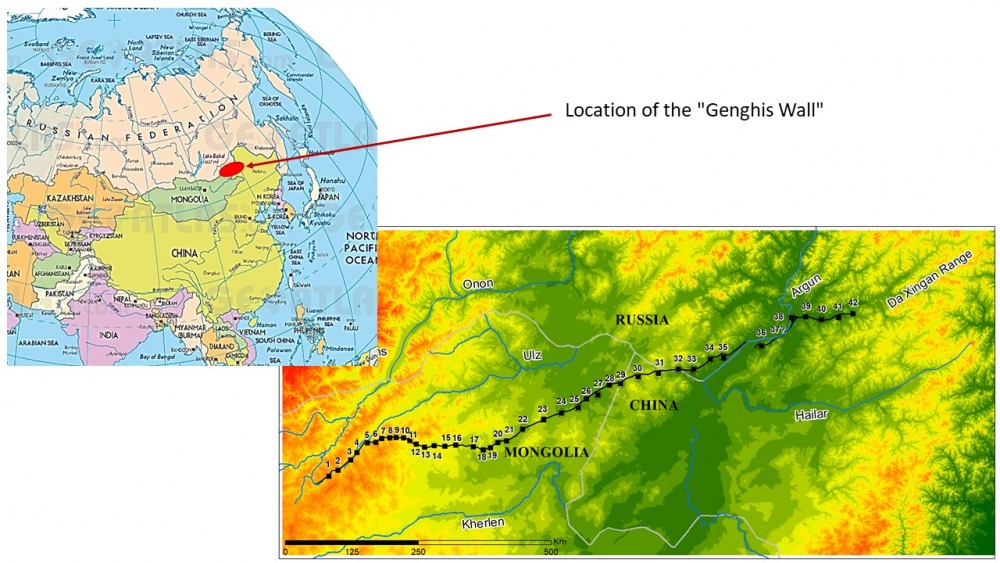 Fig. 2: Map of the Northern Line – the so-called “Genghis Wall.”